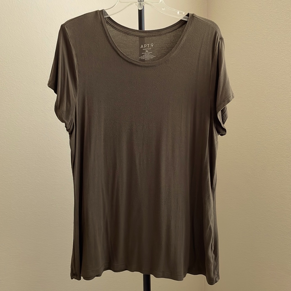 Apt 9 Crew Neck Shirt - Dark Olive